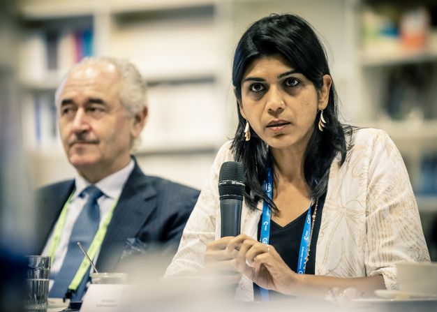 Ambika Vishwanath speaking at the MSC High-Level Breakfast 2025